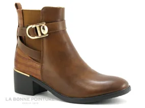 Achat chaussures Moran's Femme Boots, vente Morans TAXANE Cognac 30281 - Bottine Femme marron - arriere croco
