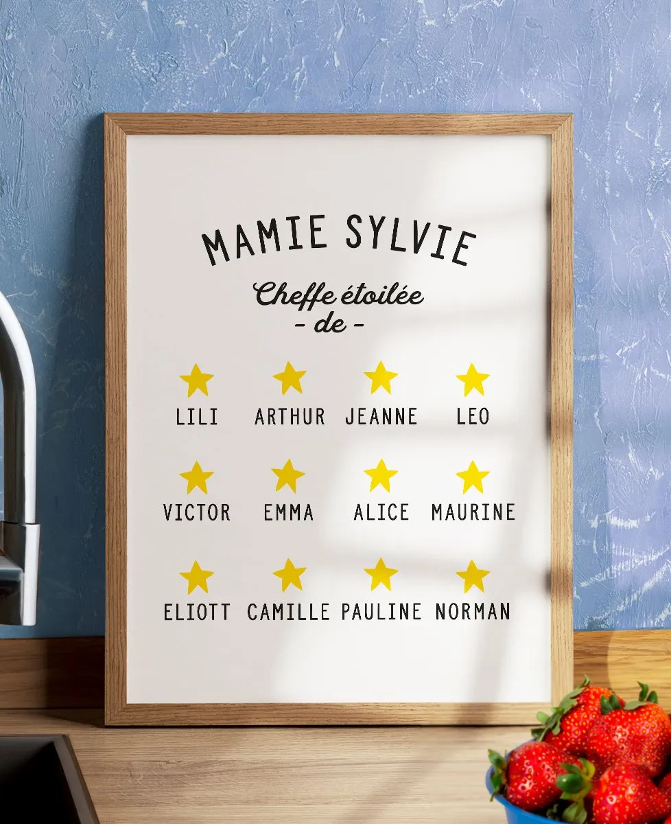 Affiche Cheffe Mamie et ses petites étoiles