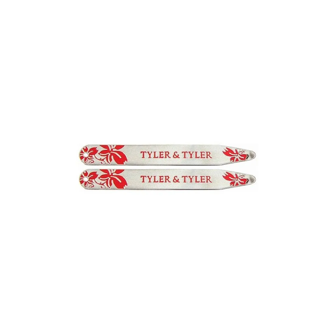 Baleines de col, Tyler & Tyler, rouge émaillé