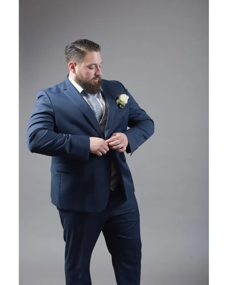Black Square Look de mariage bleu : costume, gilet, chaussures - Size-factory