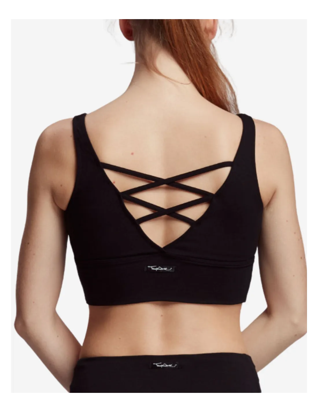 Brassière de yoga noire indémodable et très chic