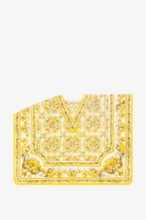Caftan imprimé en baptiste fille Majoliques