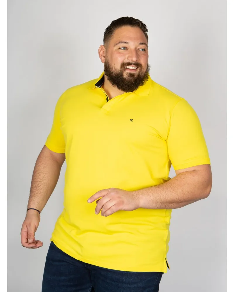 Casa Moda Polo piqué stretch grande taille jaune - Size-factory