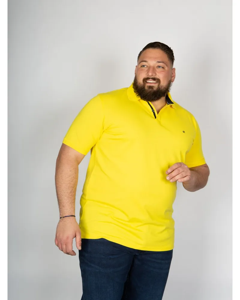 Casa Moda Polo piqué stretch grande taille jaune - Size-factory