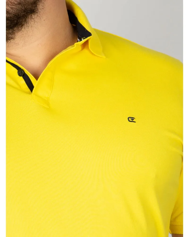 Casa Moda Polo piqué stretch grande taille jaune - Size-factory