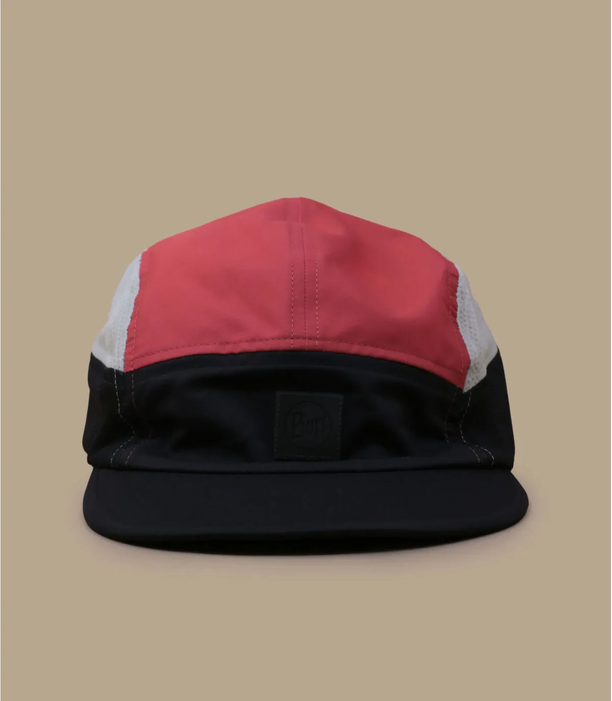 Casquette five panel noire rouge eco-responsable - Casquette 5 Panel Go domus ivory Buff : Headict