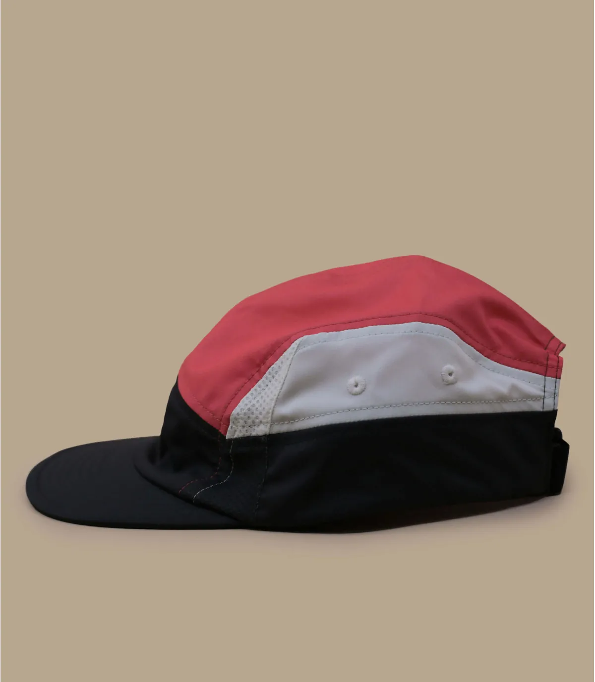 Casquette five panel noire rouge eco-responsable - Casquette 5 Panel Go domus ivory Buff : Headict