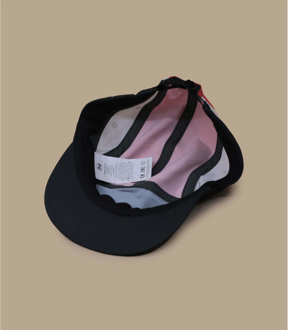 Casquette five panel noire rouge eco-responsable - Casquette 5 Panel Go domus ivory Buff : Headict