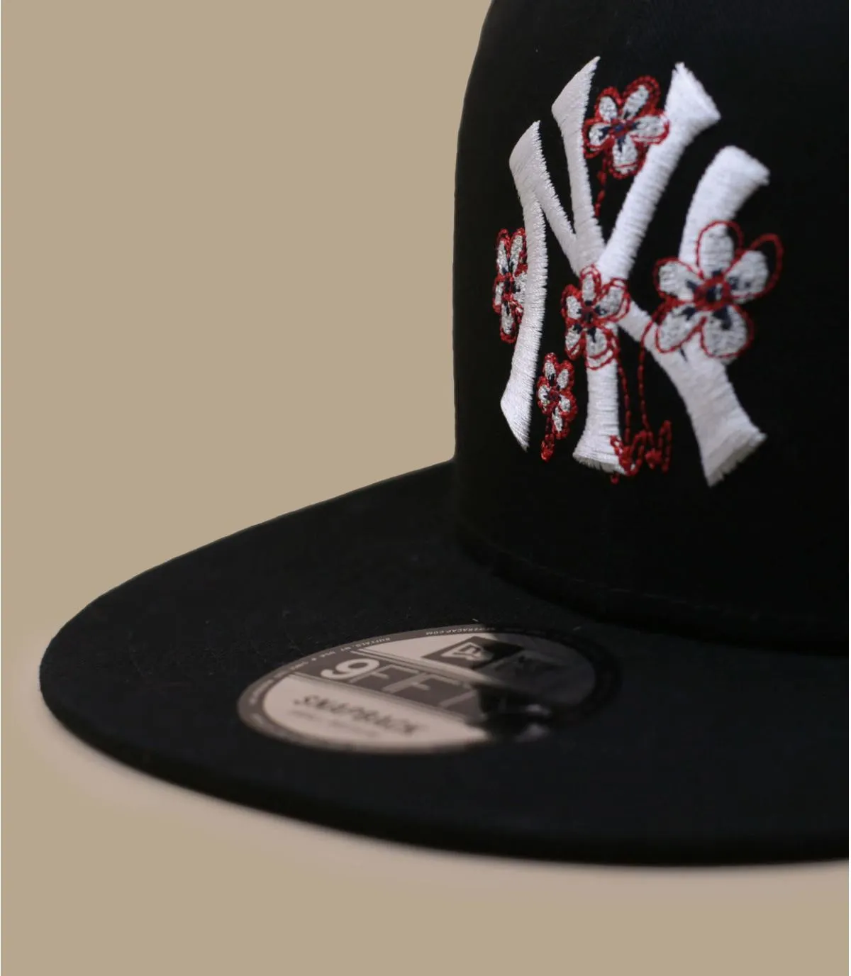 Casquette snapback NY noire fleurs - Casquette Flower Icon 9Fifty NY black New Era : Headict