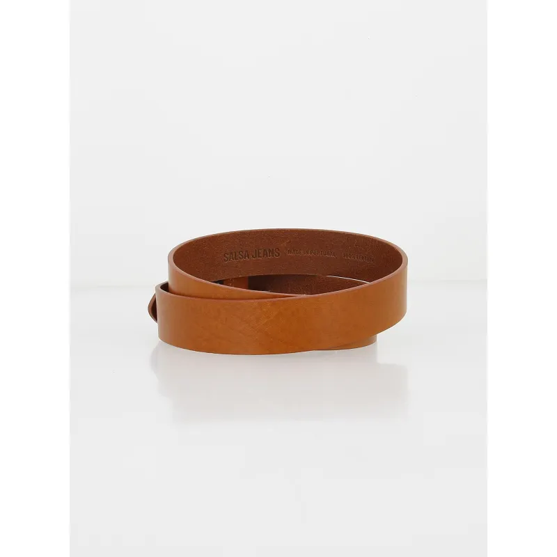 Ceinture basic thin leather marron femme - Salsa jeans | wimod