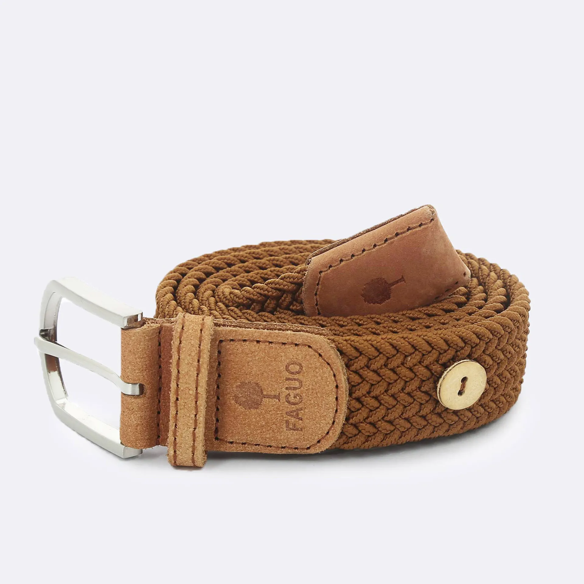 Ceinture camel polyester recyclé et élasthanne - modèle Belt - FAGUO