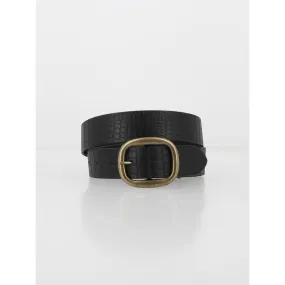 Ceinture en cuir glommi noir femme - Pieces | wimod