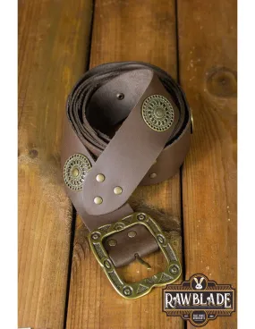 Ceinture Médiévale Noble avec Ornements - Marron ⚔️ Boutique Épées