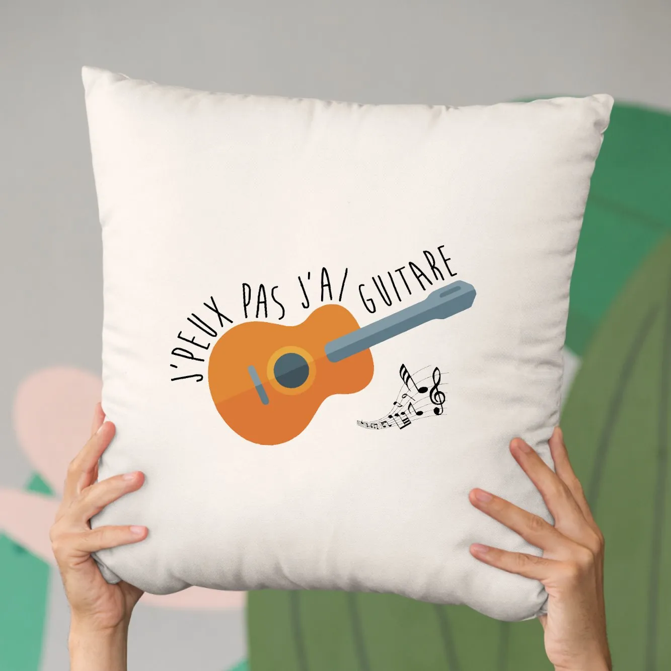 Coussin J'peux pas j'ai guitare