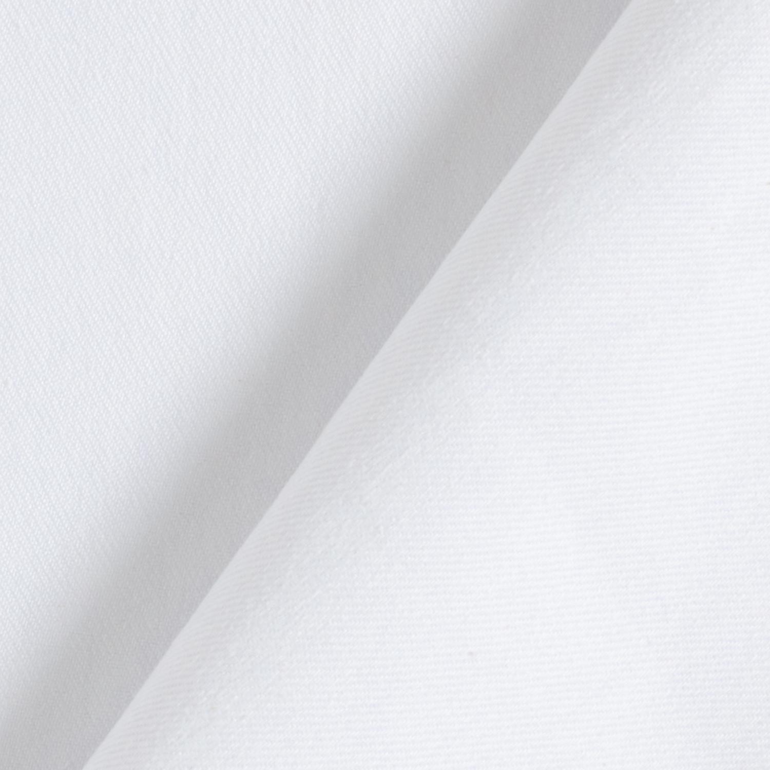 Denim de coton stretch mélangé moyen – blanc