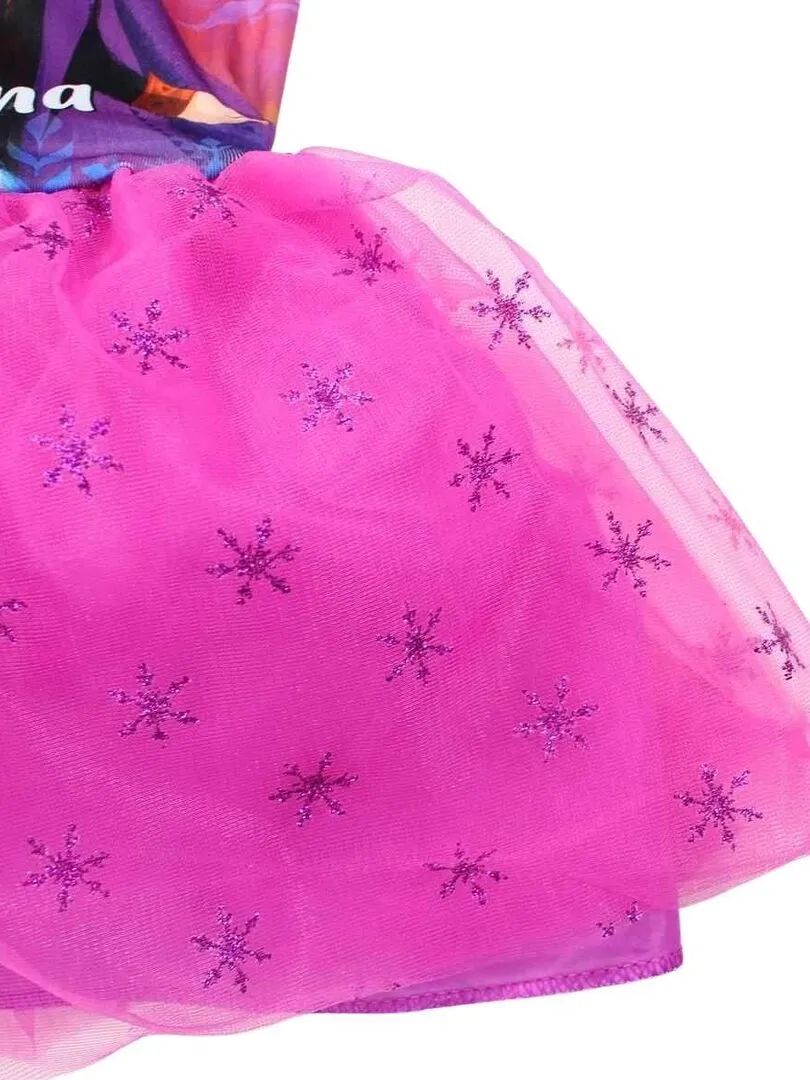 Disney - Robe fille imprimé La Reine Des Neiges - Violet