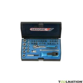 Gedore 1822373 D 20 KMU-20 Jeu de clés à douille 1/4" métrique 4-13 mm 37 pièces UD-IN-IS-PH-PZ-TX