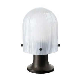 Gubi - Seine Lampe de table Outdoor, laiton antique / verre givré