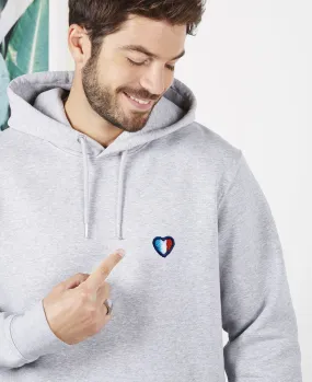 Hoodie homme Coeur français (brodé)