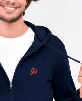 Hoodie zippé homme Homard (brodé)