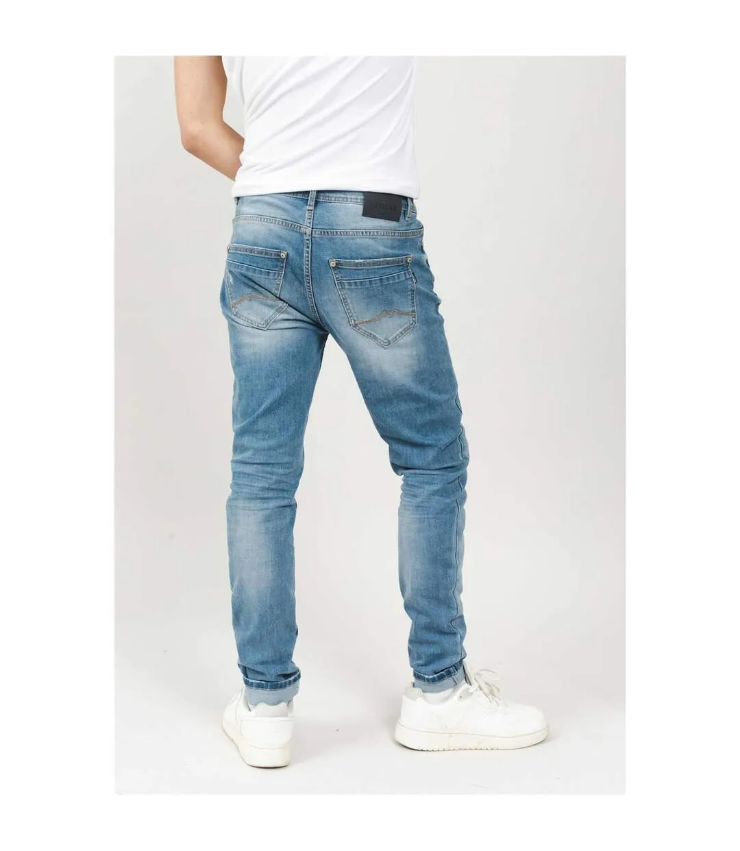 Jeans slim effet usé  Blue Destroy