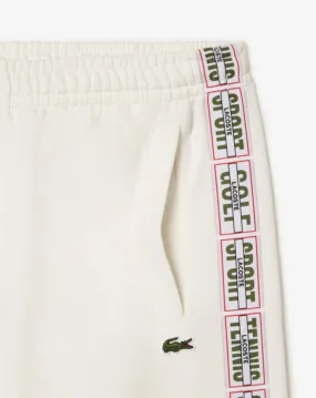 Lacoste Pantalon de Survêtement Homme à Bandes Siglées Tailles 2 Coloris Creme