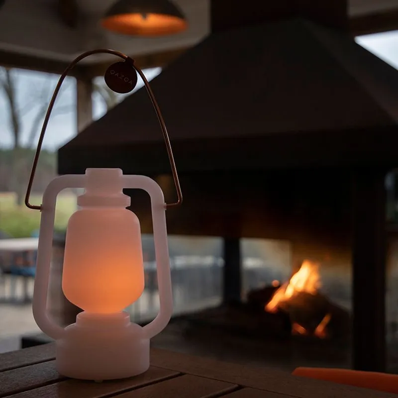 Lampe de table rechargeable 22 cm IP44 blanche - STORM MINI
