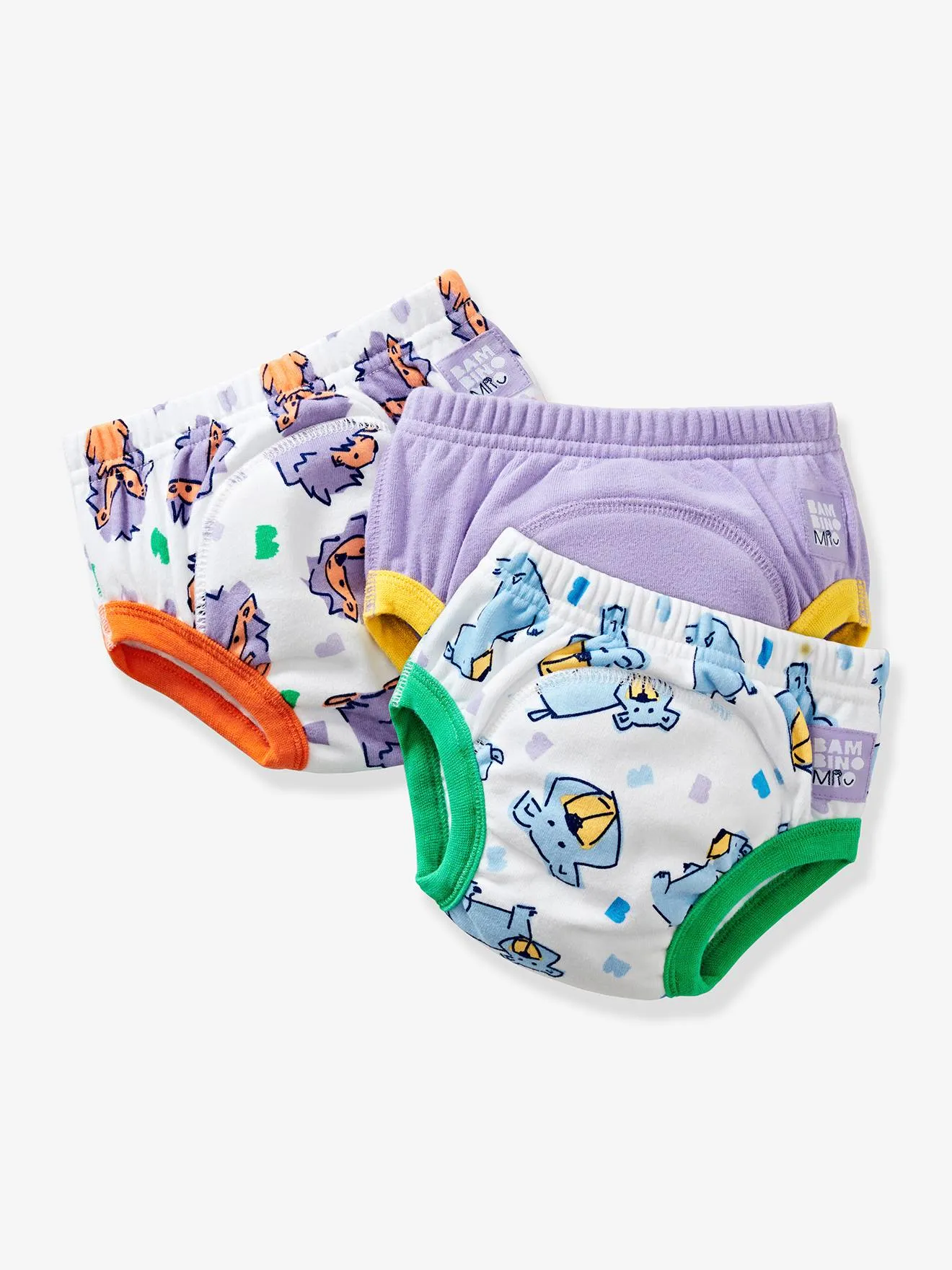 Lot de 3 culottes d'apprentissage lavable Révolutionnaire 3-4 ans BAMBINO MIO lilas - Bambino Mio