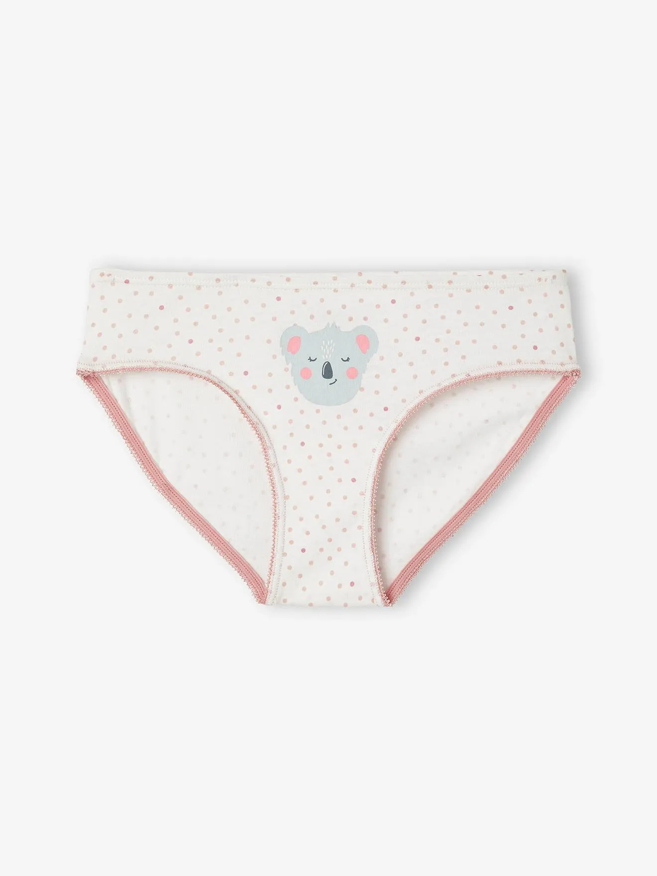 Lot de 7 culottes fille animaux blanc - Vertbaudet