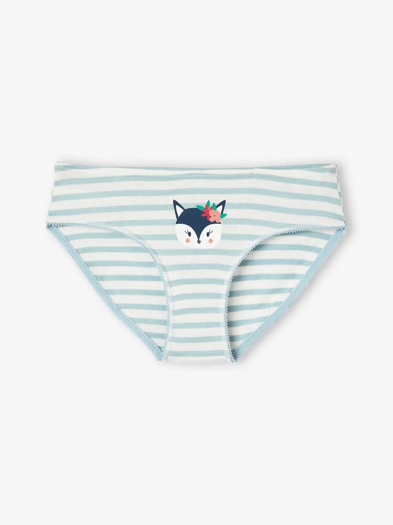 Lot de 7 culottes fille animaux blanc - Vertbaudet