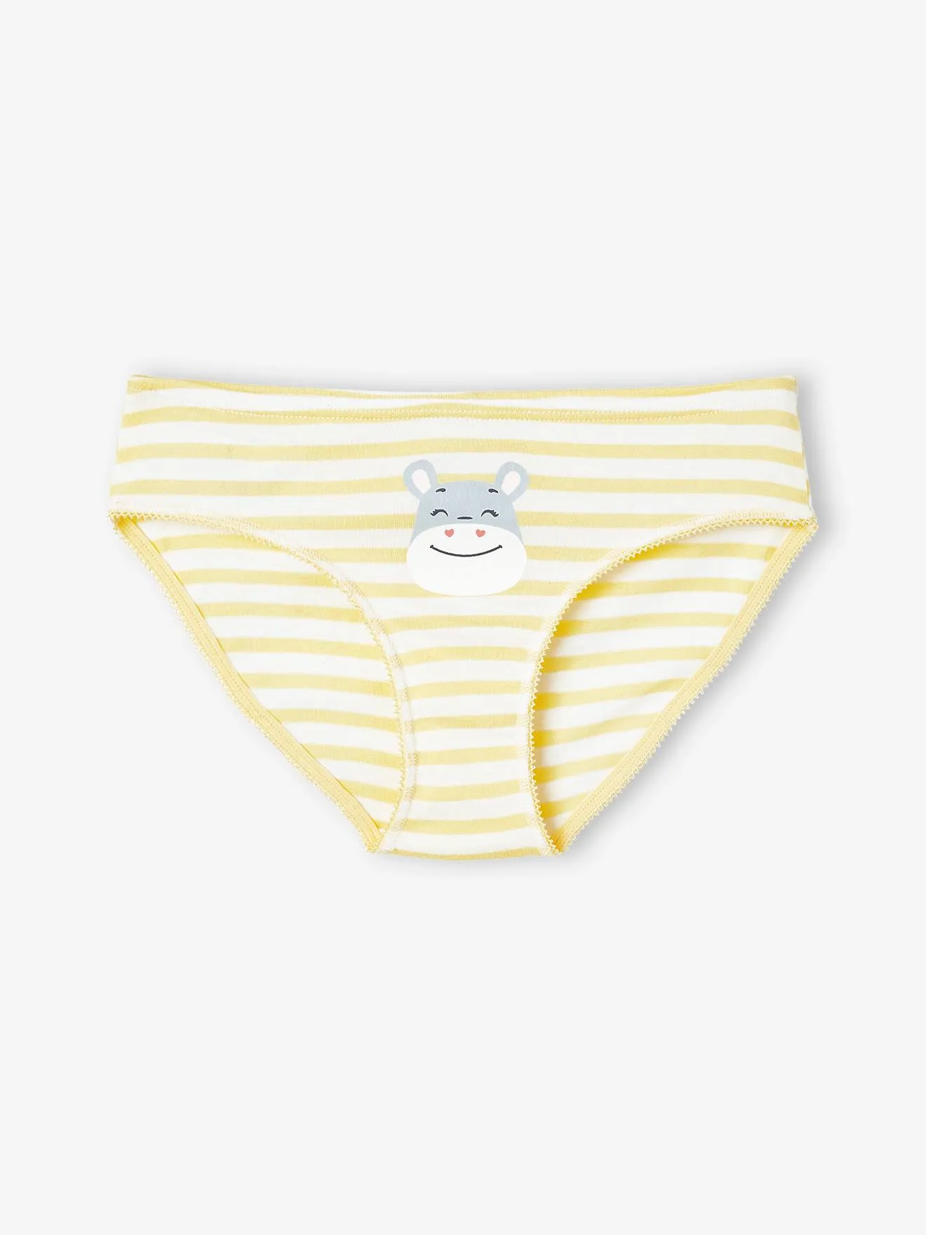 Lot de 7 culottes fille animaux blanc - Vertbaudet