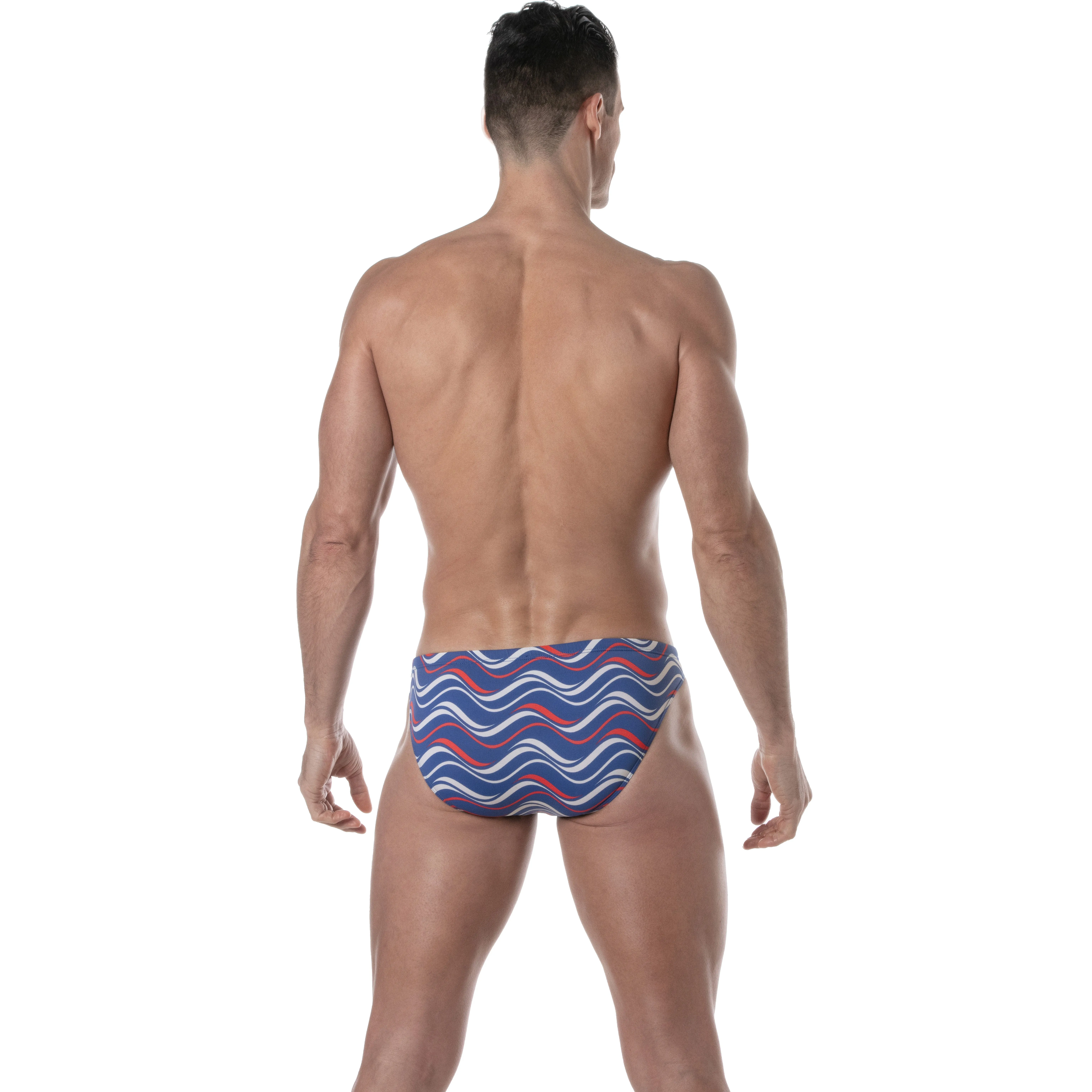 Mini Slip de bain Tof Paris Print - bleu - TOF Paris : vente slip d...