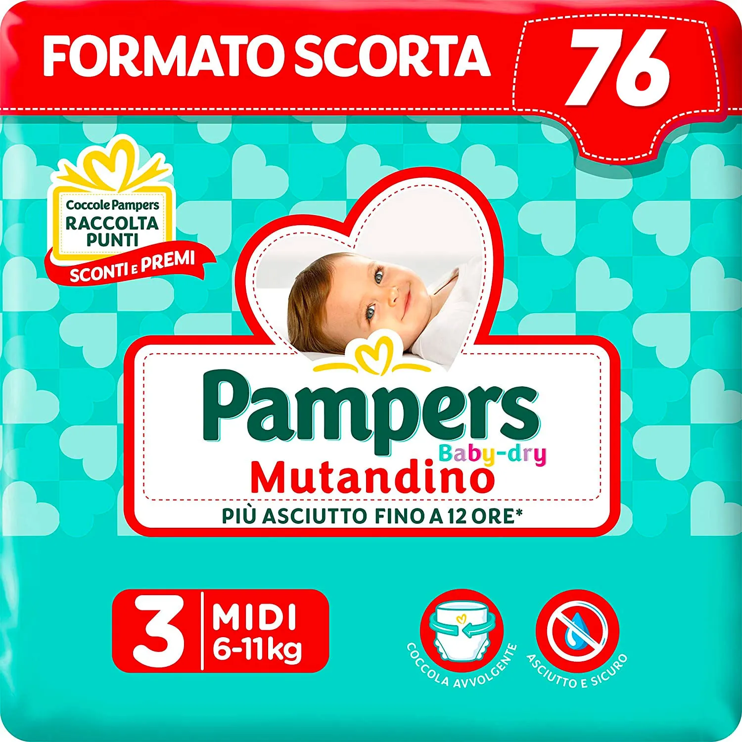 Pampers Couches-Culottes Baby Dry Mutandino