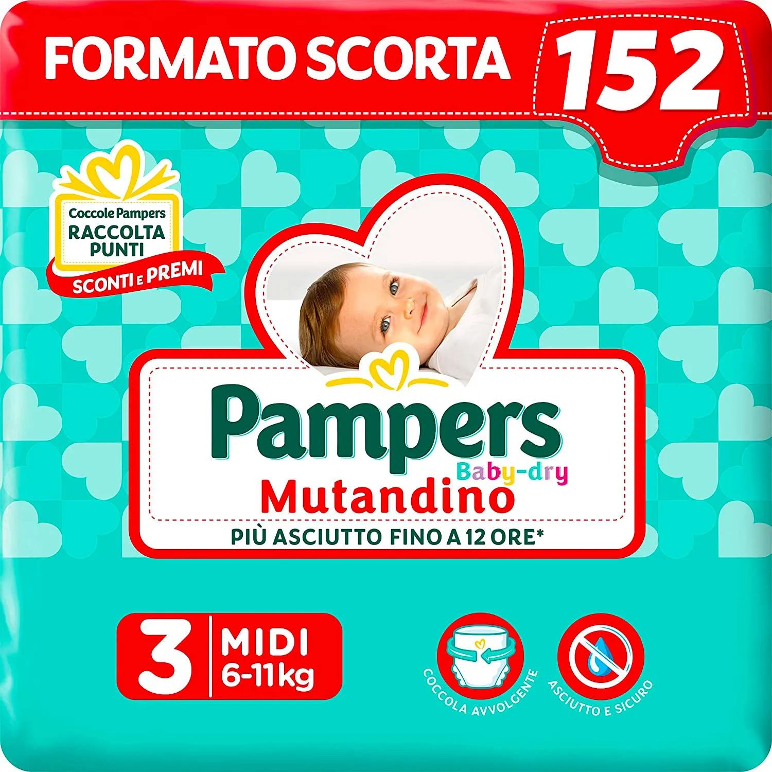 Pampers Couches-Culottes Baby Dry Mutandino