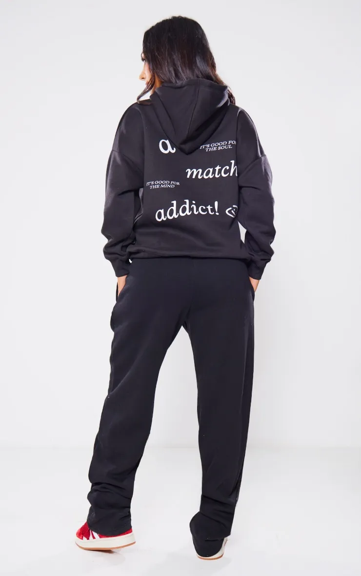 Petite Hoodie noir à détail slogan