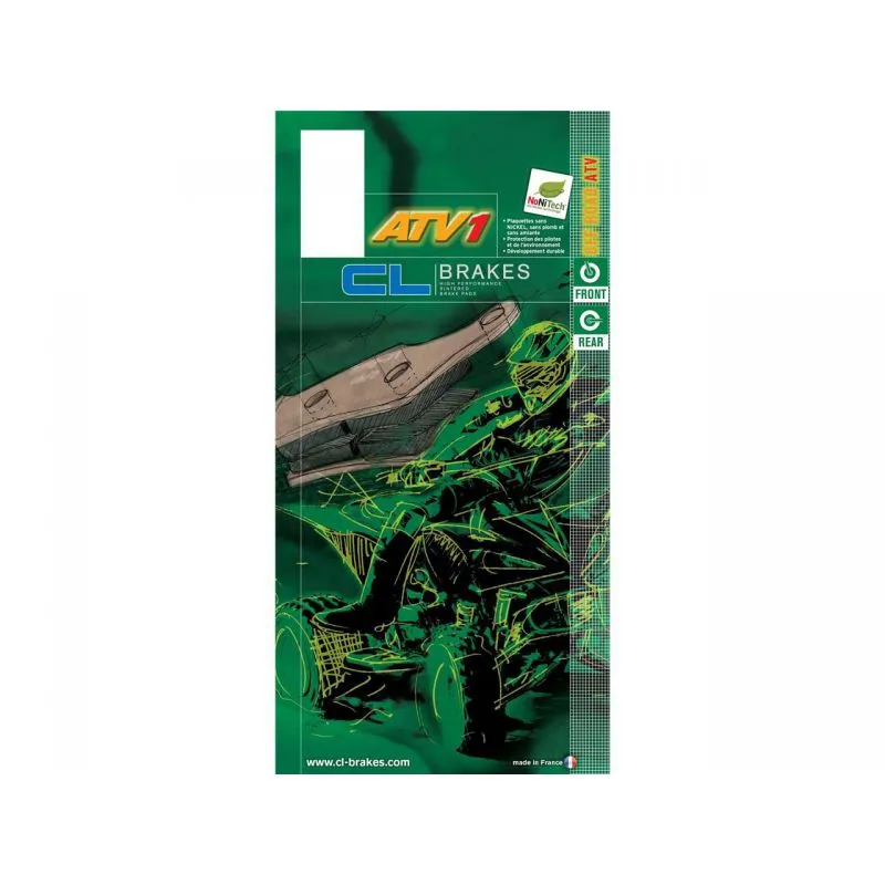 Plaquettes de frein CL BRAKES 1230ATV1 Quad métal fritté