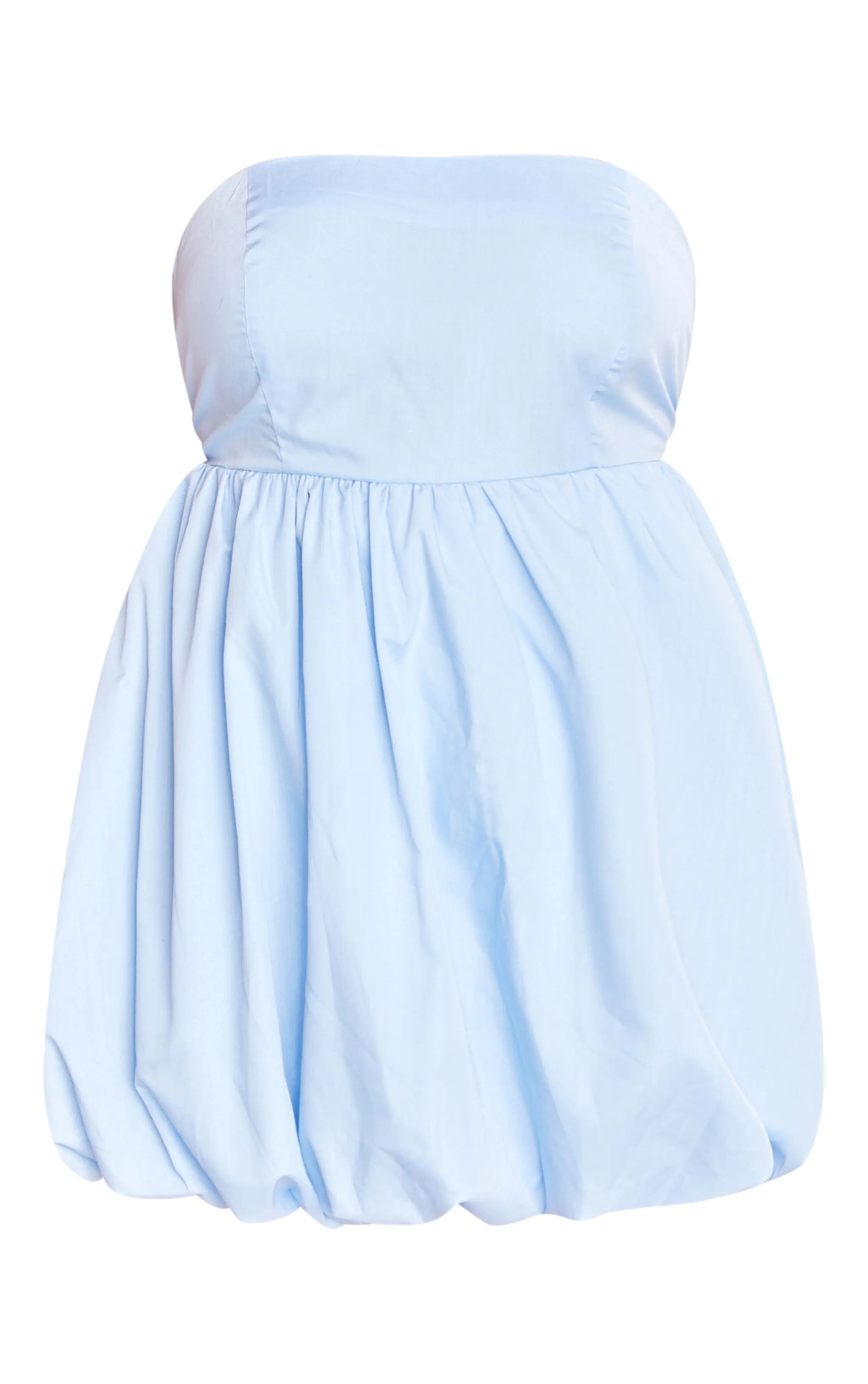 Plus Mini-robe bustier bleu ciel bouffante