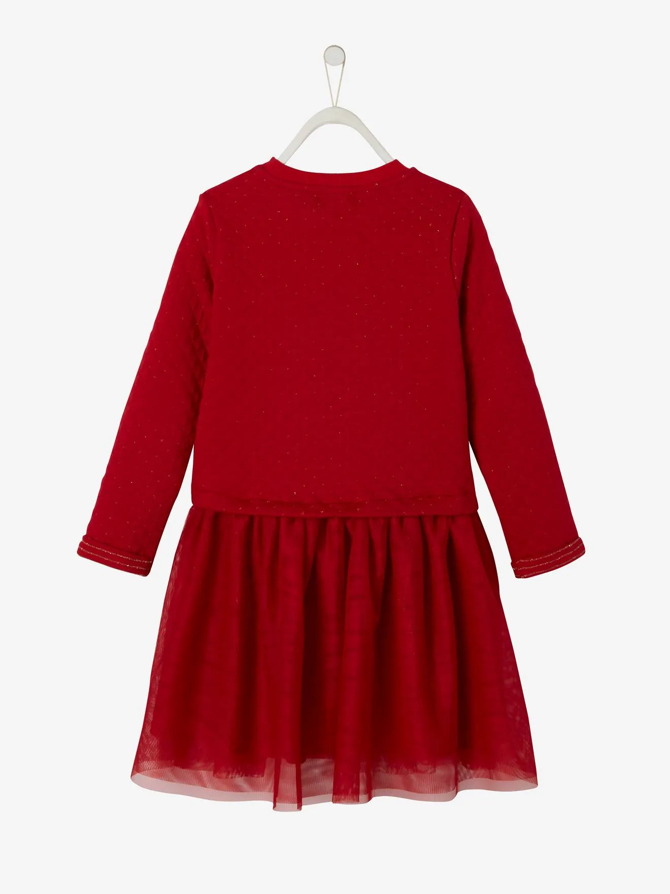 Robe de Noël fille bi-matière encre - Vertbaudet