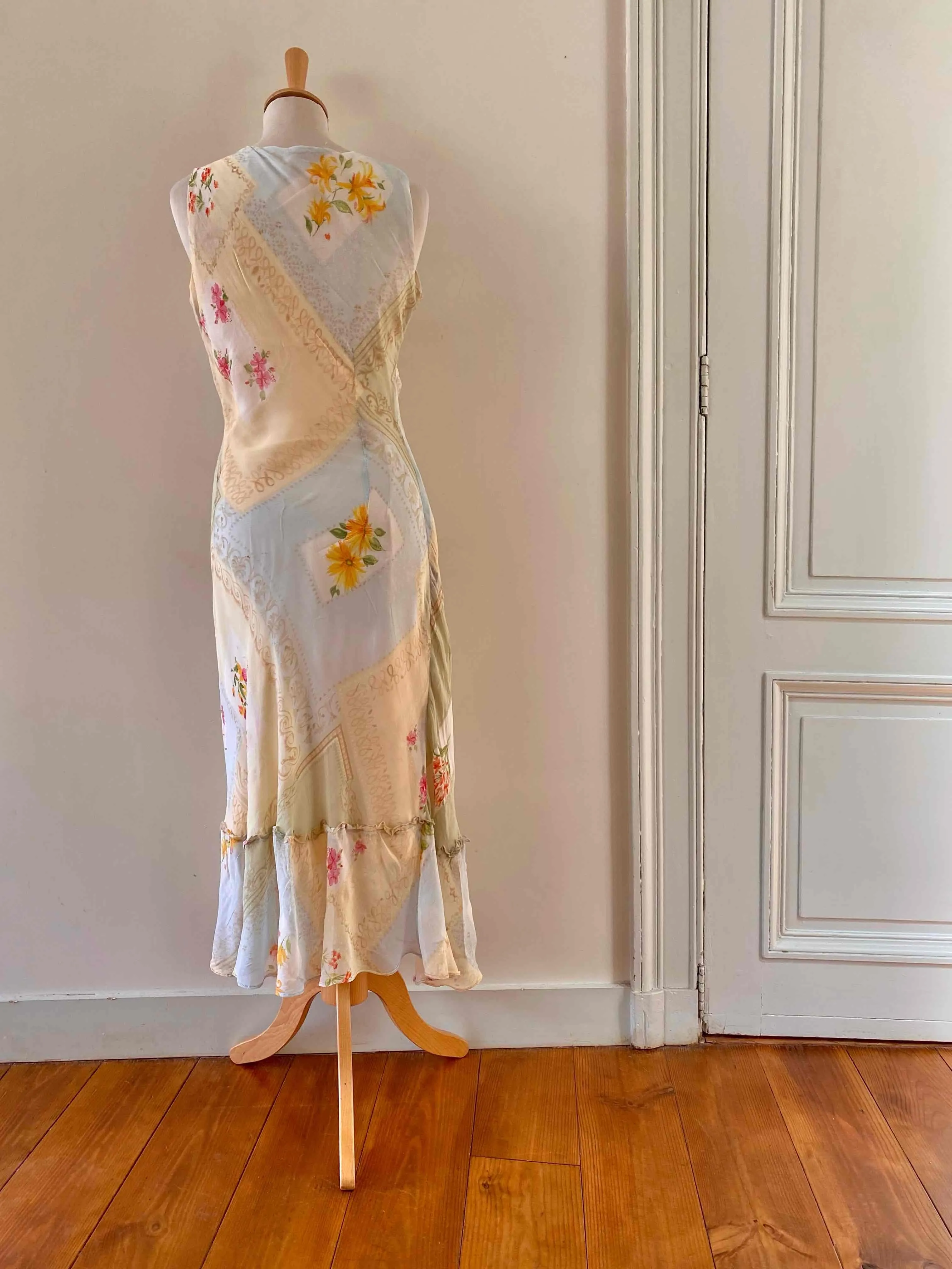 Robe longue patchwork