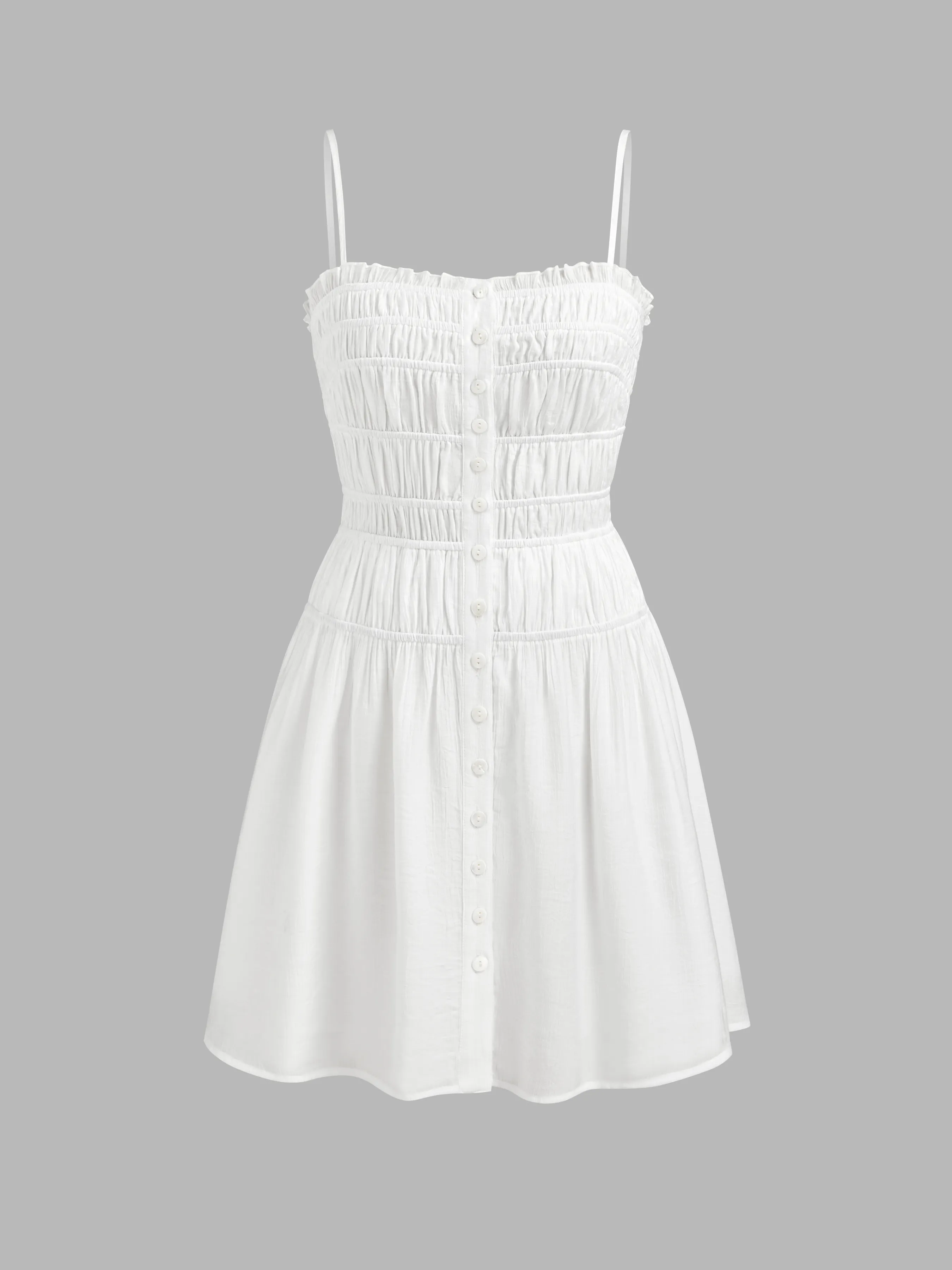  Robe Mini Cami à Encolure Carrée et Shirred