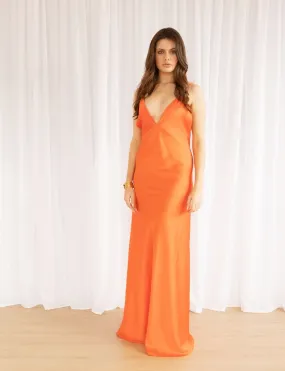 Robe orange Samanta