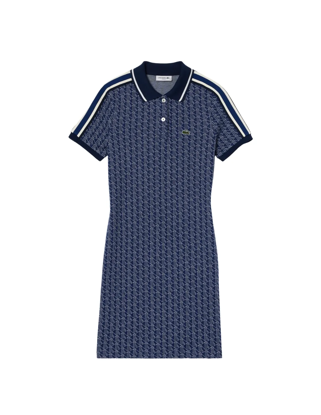 Robe Polo Slim Fit Monogramme Lacoste Ref 63184 QIE Bleu