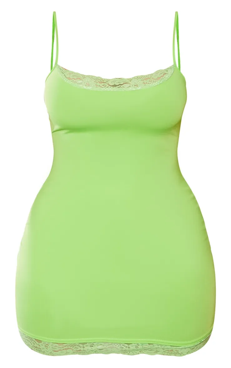 Shape Mini robe sculpt mate vert fluo à détail lacets