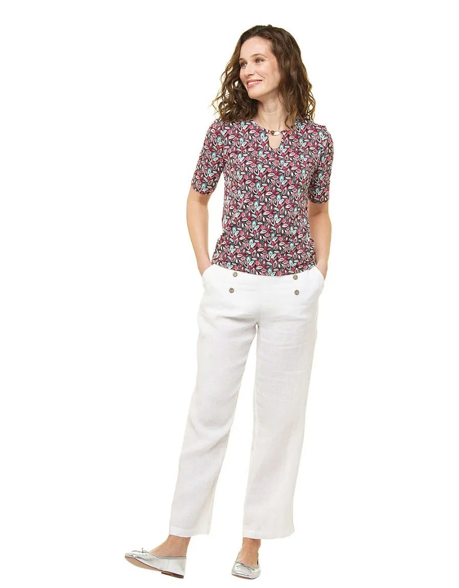 T-shirt rose imprimé 