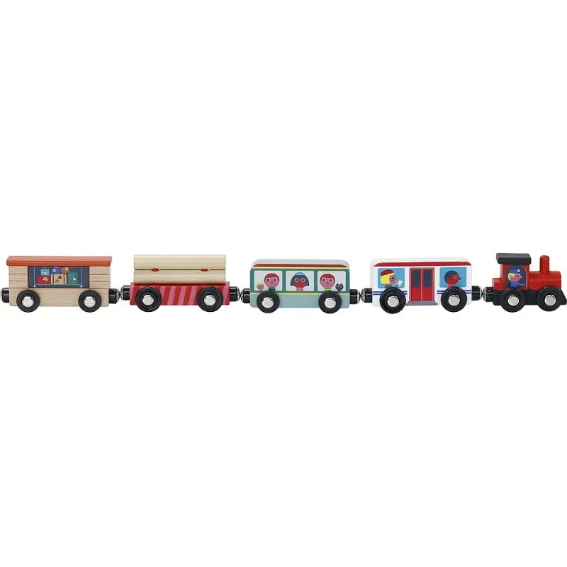 Train Grand Express par Ingela P. Arrhenius - VILAC - Perlin Paon Paon