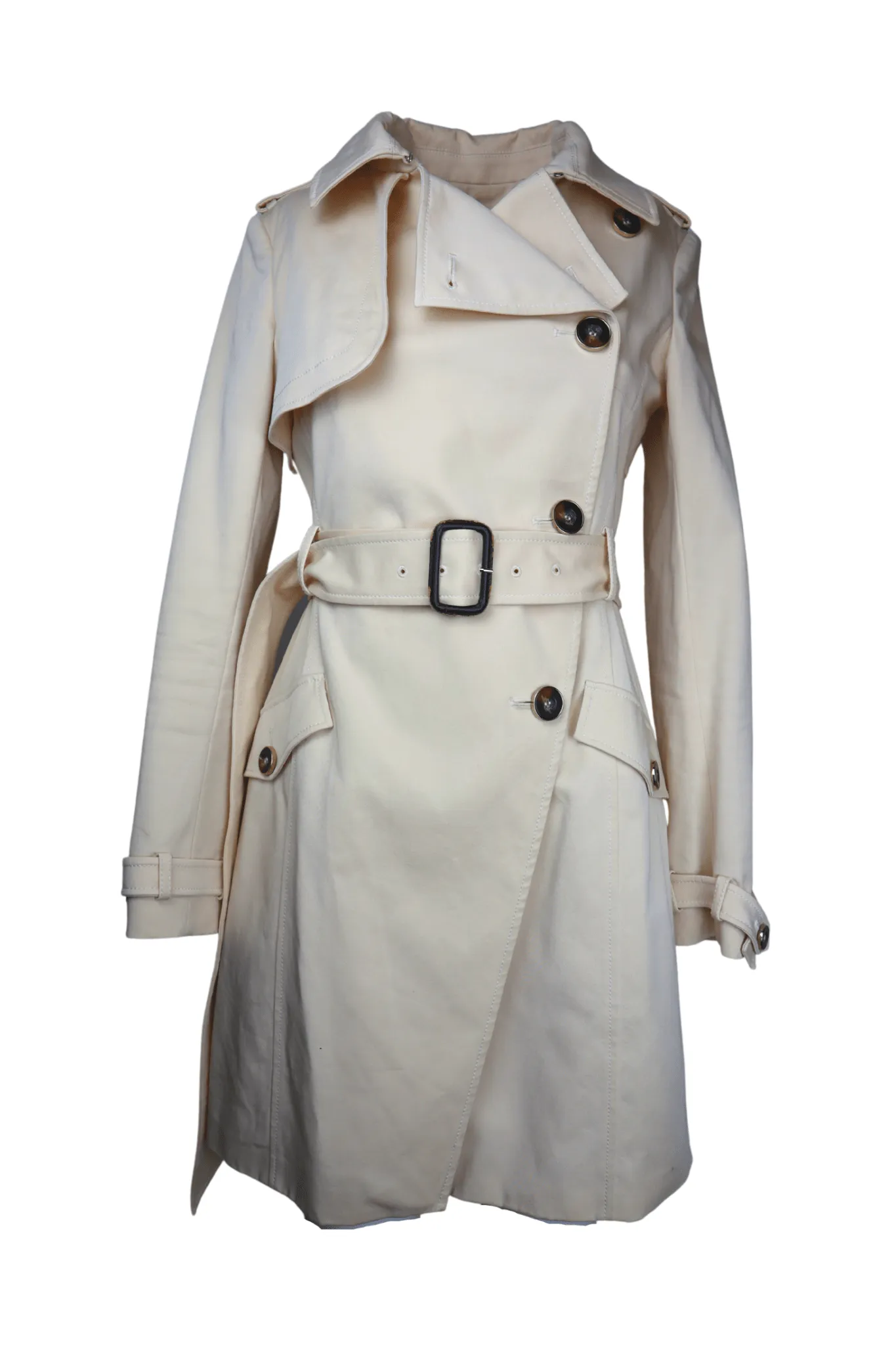 Trench coat ceinturé en coton Karen Millen